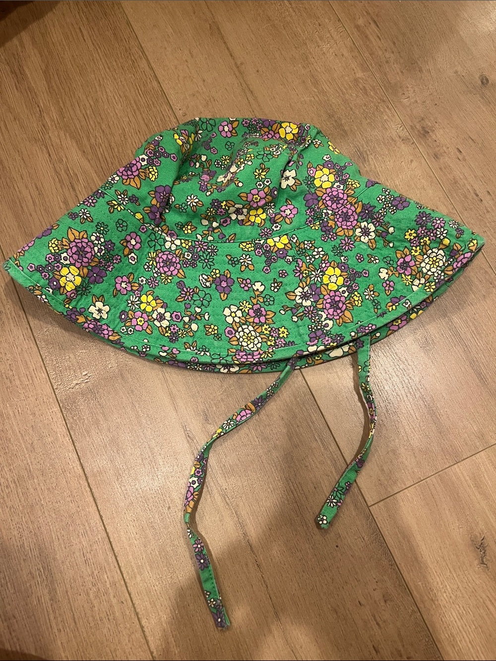 Green Floral Sun Hat